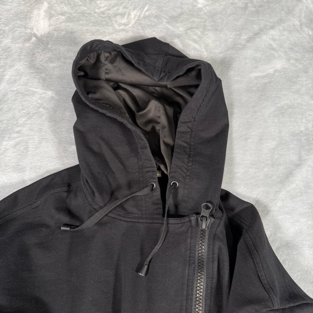 Blanc Noir Yolo Anorak Coat Jacket Womens S Oversized Long Fit Stretch Black - Picture 5 of 11